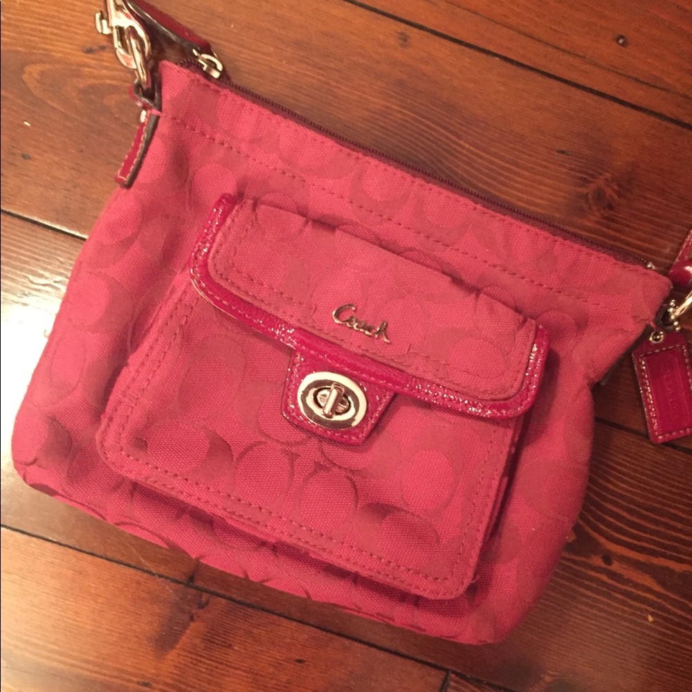 Burgundy Coach Crossbody Purse